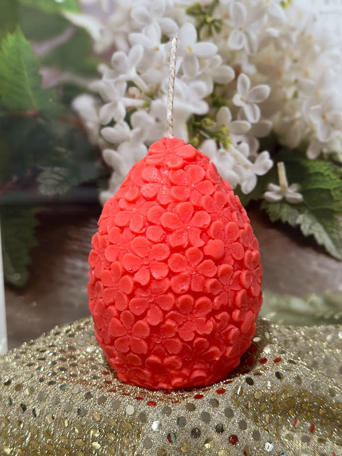 Floral Egg Home Decor Candle
