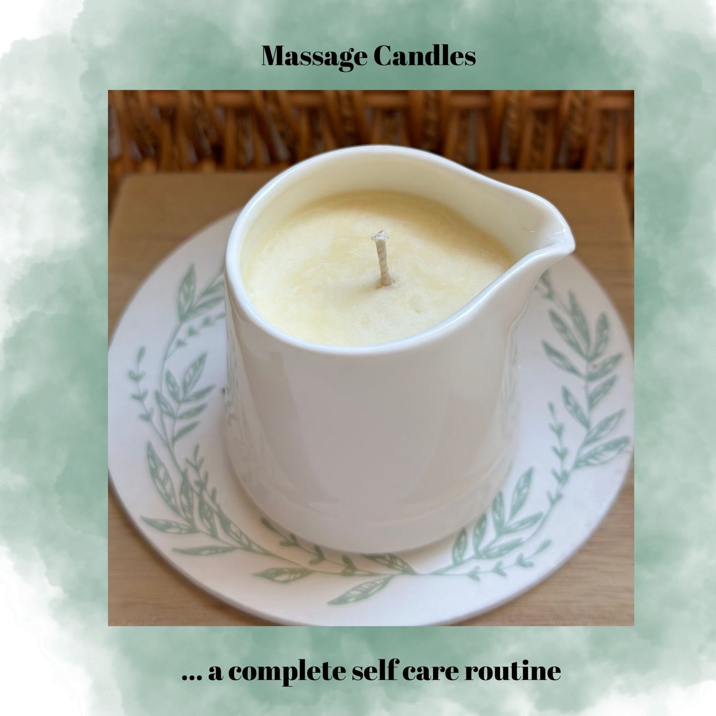 Body Balm Massage Candle & Floating Lotus Candle Gift set